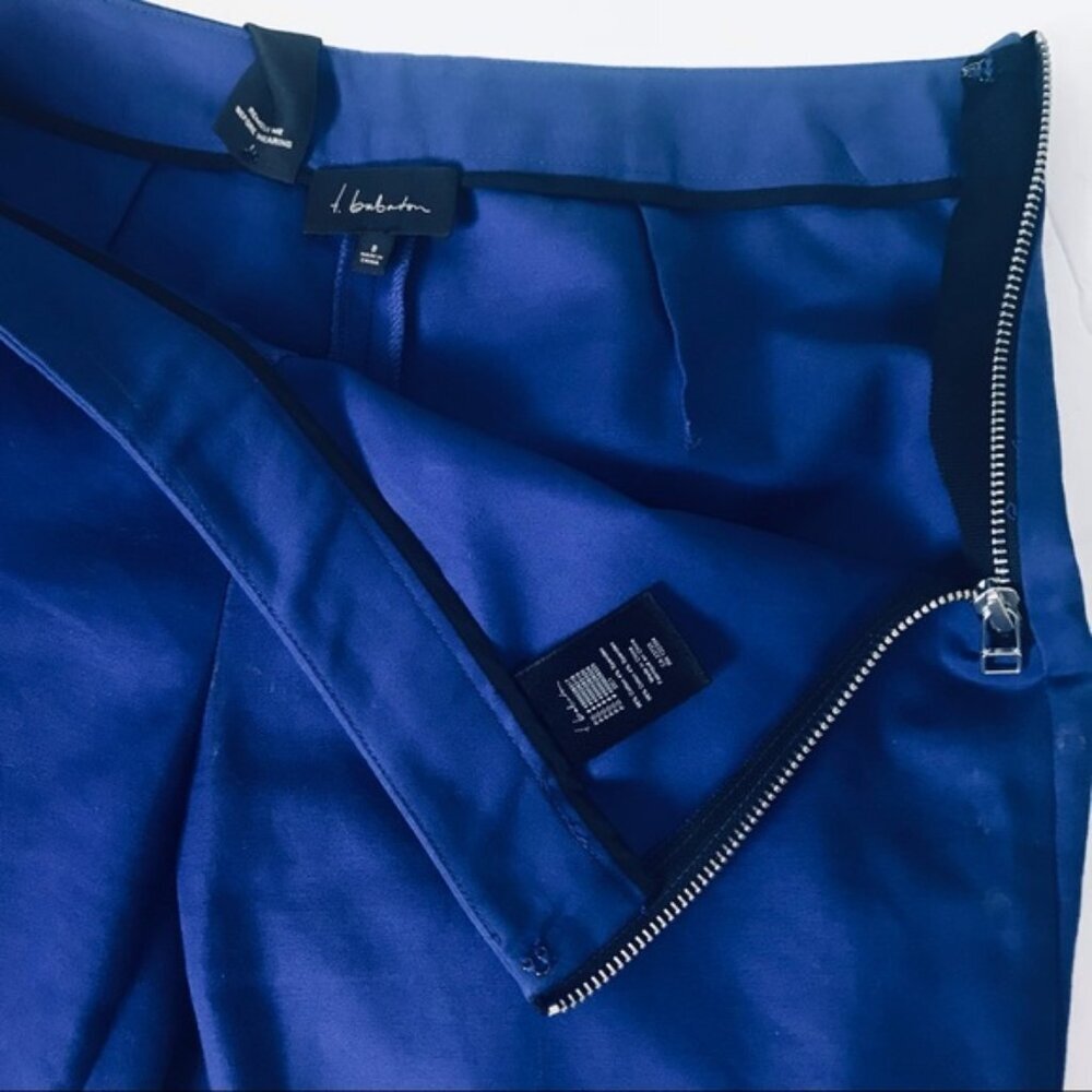 Aritzia Babaton Cecil Cotton Straight Slim Ankle Slits Side Zip Spandex Preppy - Picture 8 of 15